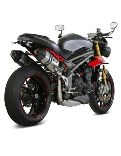 Escape Marca mivv sport 2 slip-on speed edge para triumph speedtriple1050 16-17