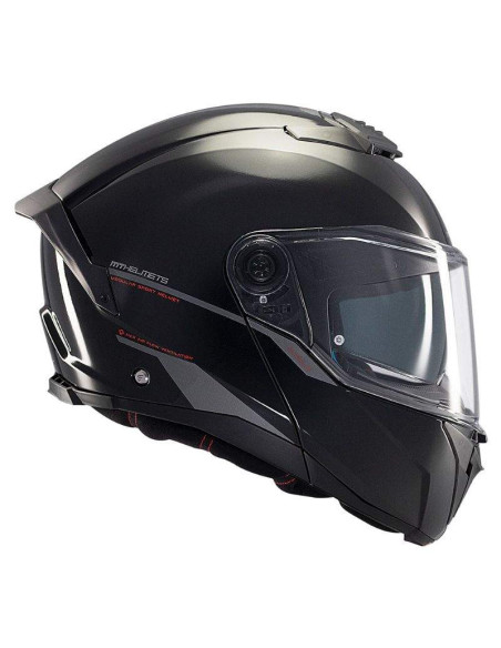 MT HELMETS Casco Modular Atom 2 SV SOLID A1 Negro Brillo Totalmente Homologado