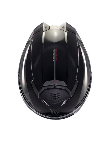 MT HELMETS Casco Modular Atom 2 SV SOLID A1 Negro Brillo Totalmente Homologado