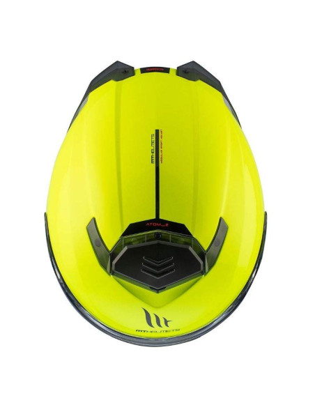 MT HELMETS Casco Modular Atom 2 SV SOLID A3 Amarillo Fluor Brillo Totalmente Homologado