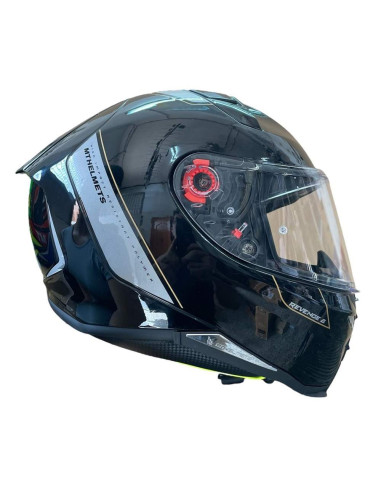 MT HELMETS CASCO OUTLET REVENGE 2 NEGRO BRILLO CASCO DE EXPOSICIÓN 22.05 TALLA XXL