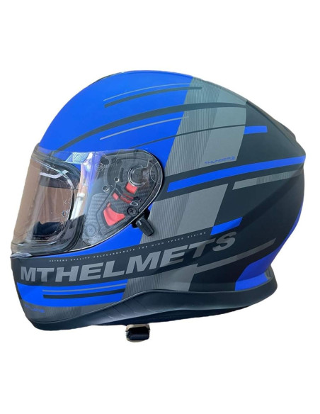 MT HELMETS Casco Exposición OUTLET THUNDER 3 Negro y Azul Talla L