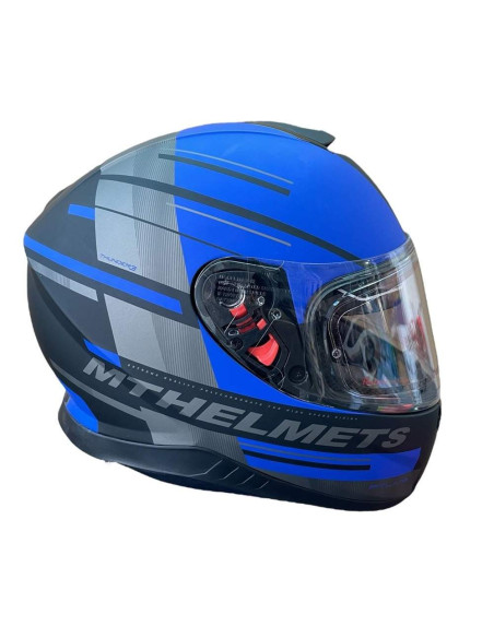 MT HELMETS Casco Exposición OUTLET THUNDER 3 Negro y Azul Talla L