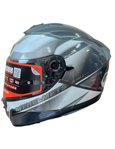 MT HELMETS Casco Exposición OUTLET MT BLADE Negro y Gris Talla M