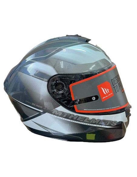 MT HELMETS Casco Exposición OUTLET MT BLADE Negro y Gris Talla M
