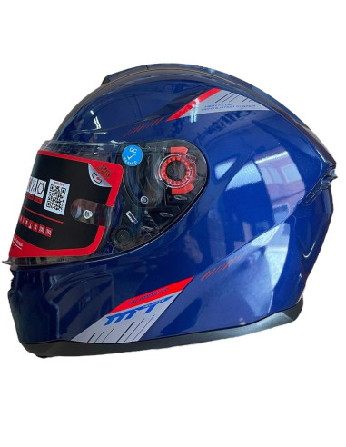 MT HELMETS Casco Exposición OUTLET HUMMER Talla L Azul y Rojo
