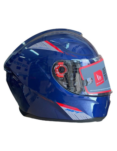 MT HELMETS Casco Exposición OUTLET HUMMER Talla L Azul y Rojo
