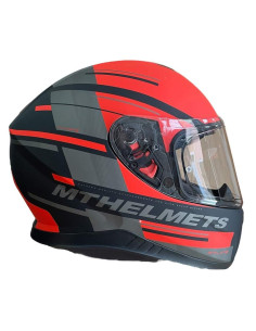 MT HELMETS Casco Exposición OUTLET THUNDER 3 PITLANE Rojo y Gris Talla S 2
