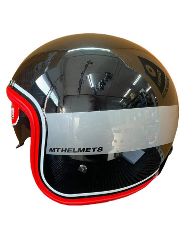 MT HELMETS Casco Exposición OUTLET LEMANS 2 Negro y Rojo Talla L