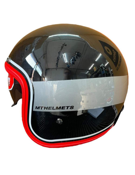 MT HELMETS Casco Exposición OUTLET LEMANS 2 Negro y Rojo Talla L