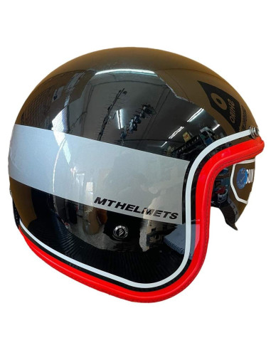 MT HELMETS Casco Exposición OUTLET LEMANS 2 Negro y Rojo Talla L