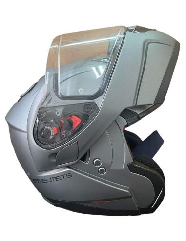 MT HELMETS Casco Exposición OUTLET ATOM Titanio Talla XS