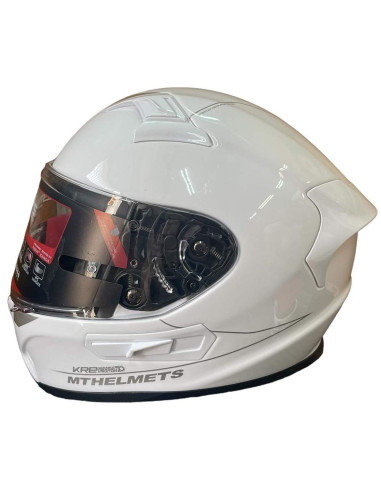 MT HELMETS Casco Exposición OUTLET KRE Blanco Brillo Talla XS