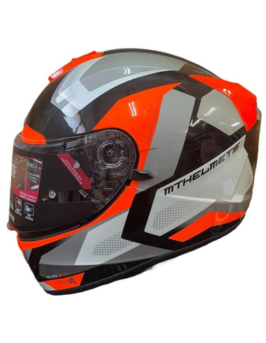 MT HELMETS Casco Exposición OUTLET BLADE 2 Negro Gris y Naranja Talla L