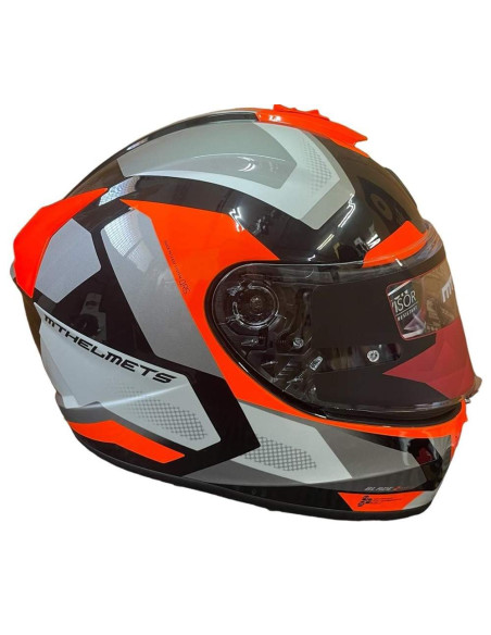 MT HELMETS Casco Exposición OUTLET BLADE 2 Negro Gris y Naranja Talla L