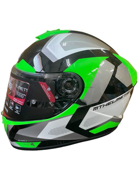 MT HELMETS Casco Exposición OUTLET BLADE 2 Verde y Negro Talla M