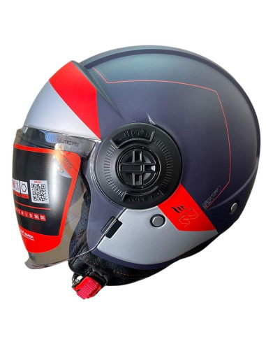 MT HELMETS Casco Exposición OUTLET Viale Azul Rojo y Blanco Talla S
