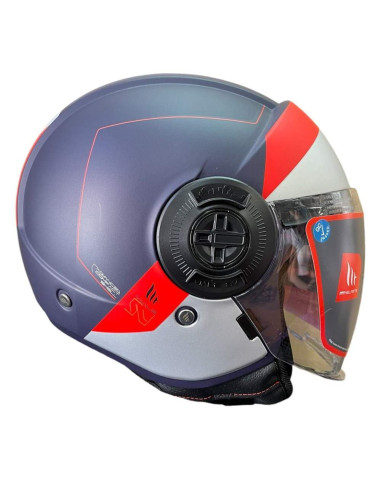 MT HELMETS Casco Exposición OUTLET Viale Azul Rojo y Blanco Talla S