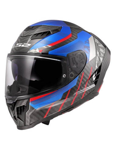 LS2 HELMETS Casco Integral FF807 DRAGON TRAZ BLUE RED CARBON ECE 22.06 HOMOLOGACIÓN