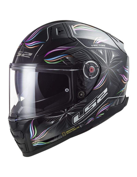 LS2 HELMETS Casco Integral FF811 VECTOR II TROPICAL BLACK WHITE CE 22.06 HOMOLOGACIÓN