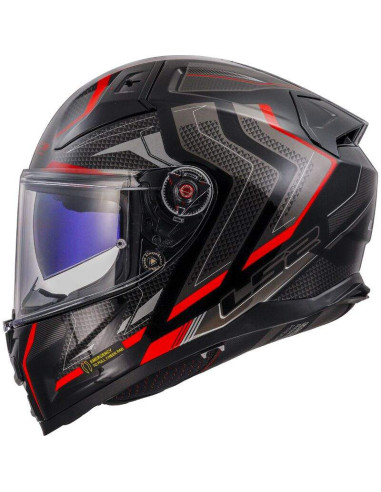 LS2 HELMETS Casco Integral FF811 VECTOR II ALIZER BLACK RED CE 22.06 HOMOLOGACIÓN