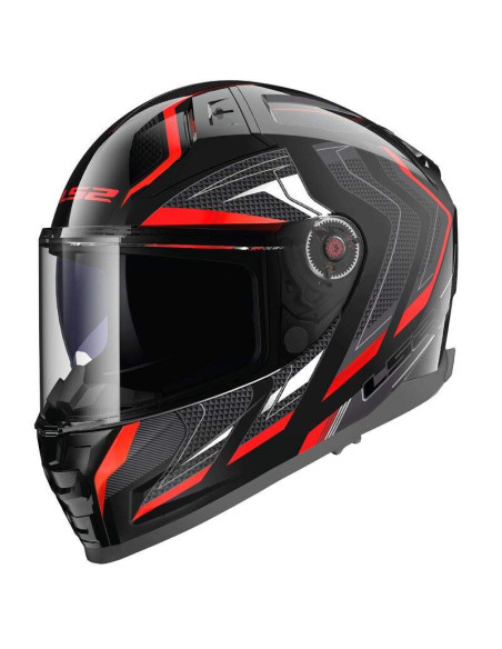 LS2 HELMETS Casco Integral FF811 VECTOR II ALIZER BLACK RED CE 22.06 HOMOLOGACIÓN