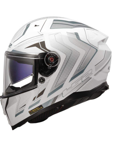 LS2 HELMETS Casco Integral FF811 VECTOR II ALIZER M. WHITE SILVER CE 22.06 HOMOLOGACIÓN