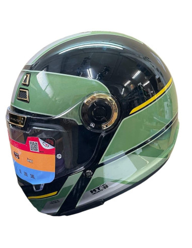 MT HELMETS Casco Exposición OUTLET JARAMA Verde y Negro Talla S