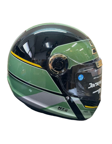 MT HELMETS Casco Exposición OUTLET JARAMA Verde y Negro Talla S