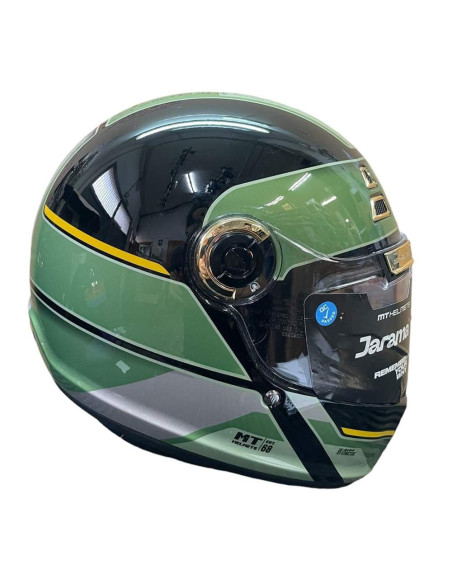 MT HELMETS Casco Exposición OUTLET JARAMA Verde y Negro Talla S