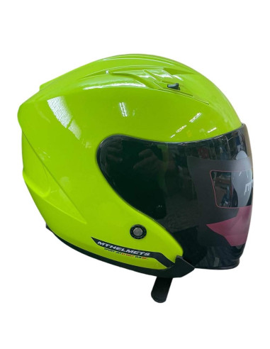 MT HELMETS Casco Exposición OUTLET SPORT JET Verde Flúor Talla XS
