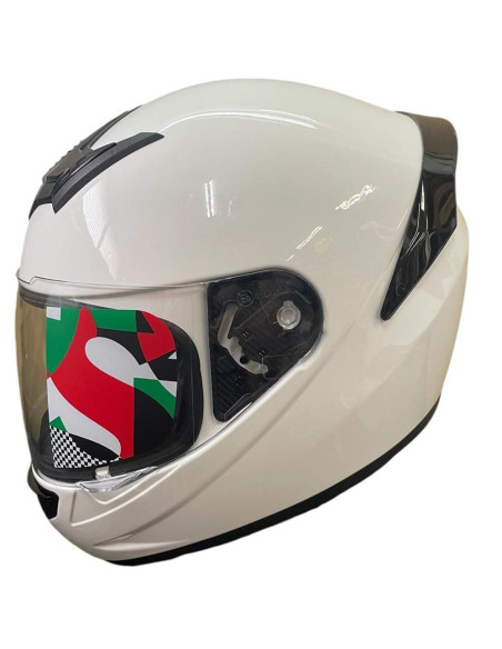 SHIRO HELMETS Casco Exposición OUTLET SH-850 Blanco Monocolor Talla XL