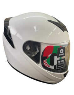 SHIRO HELMETS Casco Exposición OUTLET SH-850 Blanco Monocolor Talla XL 2