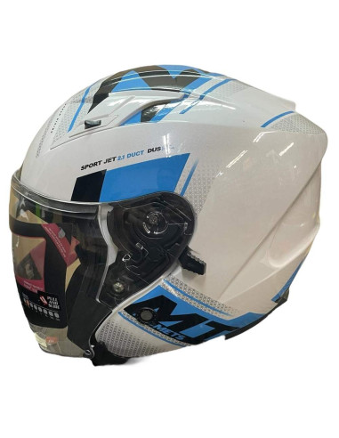 MT HELMETS Casco Exposición OUTLET AVENUE Blanco Y Azul Talla XS