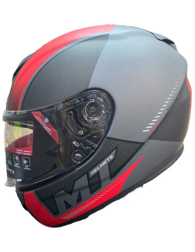 MT HELMETS Casco Exposición OUTLET MT RAPIDE Gris y Rojo Talla XXL