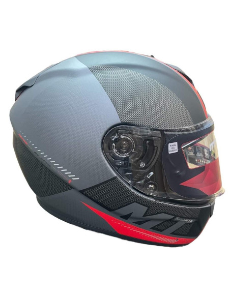 MT HELMETS Casco Exposición OUTLET MT RAPIDE Gris y Rojo Talla XXL