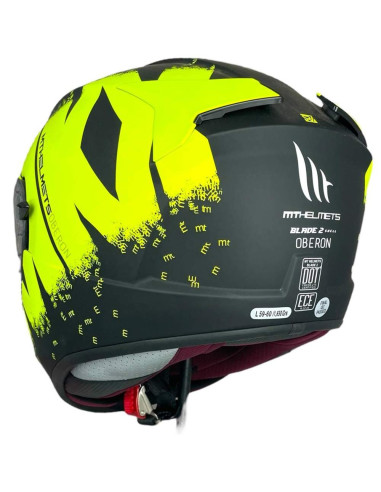 LS2 HELMETS Casco OUTLET Exposición BLADE 2 Negro Mate y Amarillo Talla L