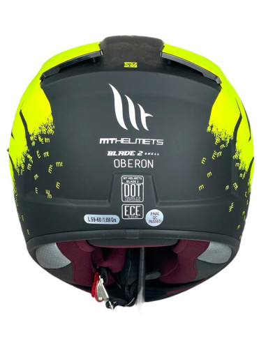 LS2 HELMETS Casco OUTLET Exposición BLADE 2 Negro Mate y Amarillo Talla L