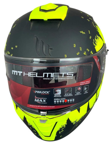 LS2 HELMETS Casco OUTLET Exposición BLADE 2 Negro Mate y Amarillo Talla L