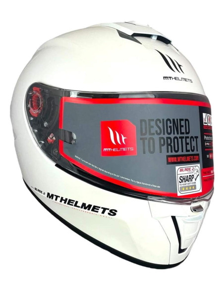 MT HELMETS Casco OUTLET Exposición BLADE 2 Blanco Talla 2XL