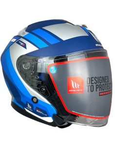 MT HELMETS Casco OUTLET Exposición THUNDER 3 Azul Mate Talla M 2