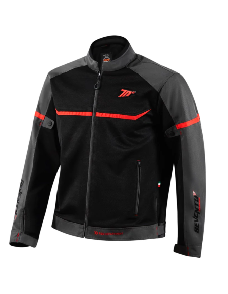 MT HELMETS Chaqueta SD-JR30.1 MOJAVE Verano RACING HOMBRE Negra y Roja