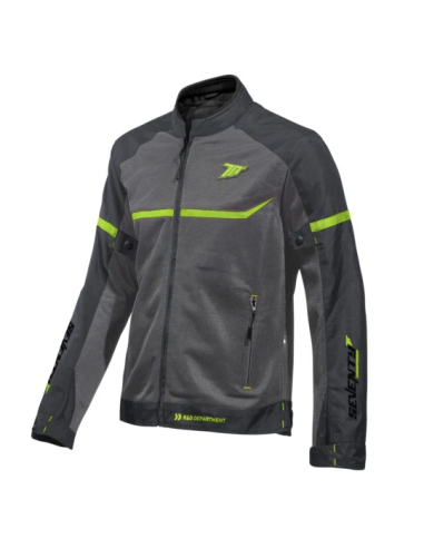 MT HELMETS Chaqueta SD-JR30.1 MOJAVE Verano RACING HOMBRES Gris/Amarillo Fluor
