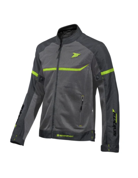 MT HELMETS Chaqueta SD-JR30.1 MOJAVE Verano RACING HOMBRES Gris/Amarillo Fluor