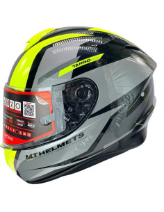 MT HELMETS Casco Exposición OUTLET TARGO PRO Negro y Amarillo Talla L