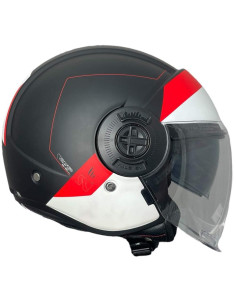 MT HELMETS Casco OUTLET Exposición VIALE SV Negro y Rojo Con Pequeños Defectos de Pintura Talla XXL 2