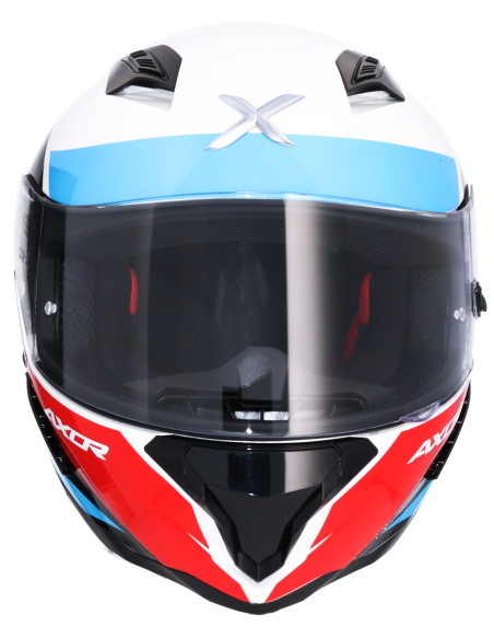 AXOR Helmet Casco Integral Hunter Turbo Azul Y Blanco Totalmente HOMOLOGADO