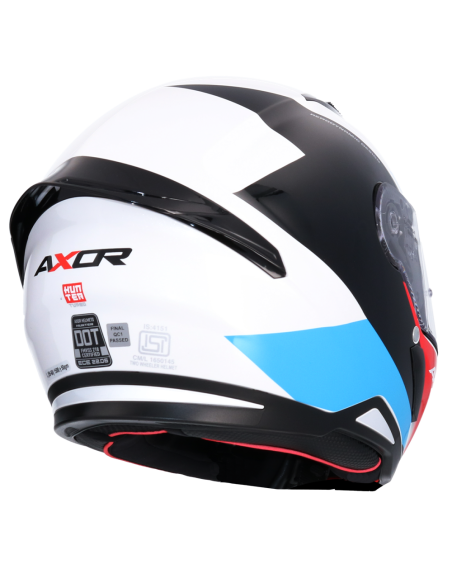 AXOR Helmet Casco Integral Hunter Turbo Azul Y Blanco Totalmente HOMOLOGADO