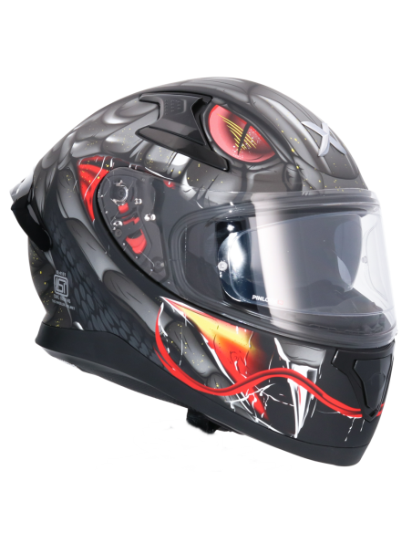 MT HELMETS Casco Integral AXOR APEX VENOMOUS DV Negro Mate Gris