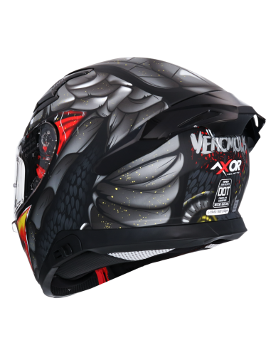 MT HELMETS Casco Integral AXOR APEX VENOMOUS DV Negro Mate Gris
